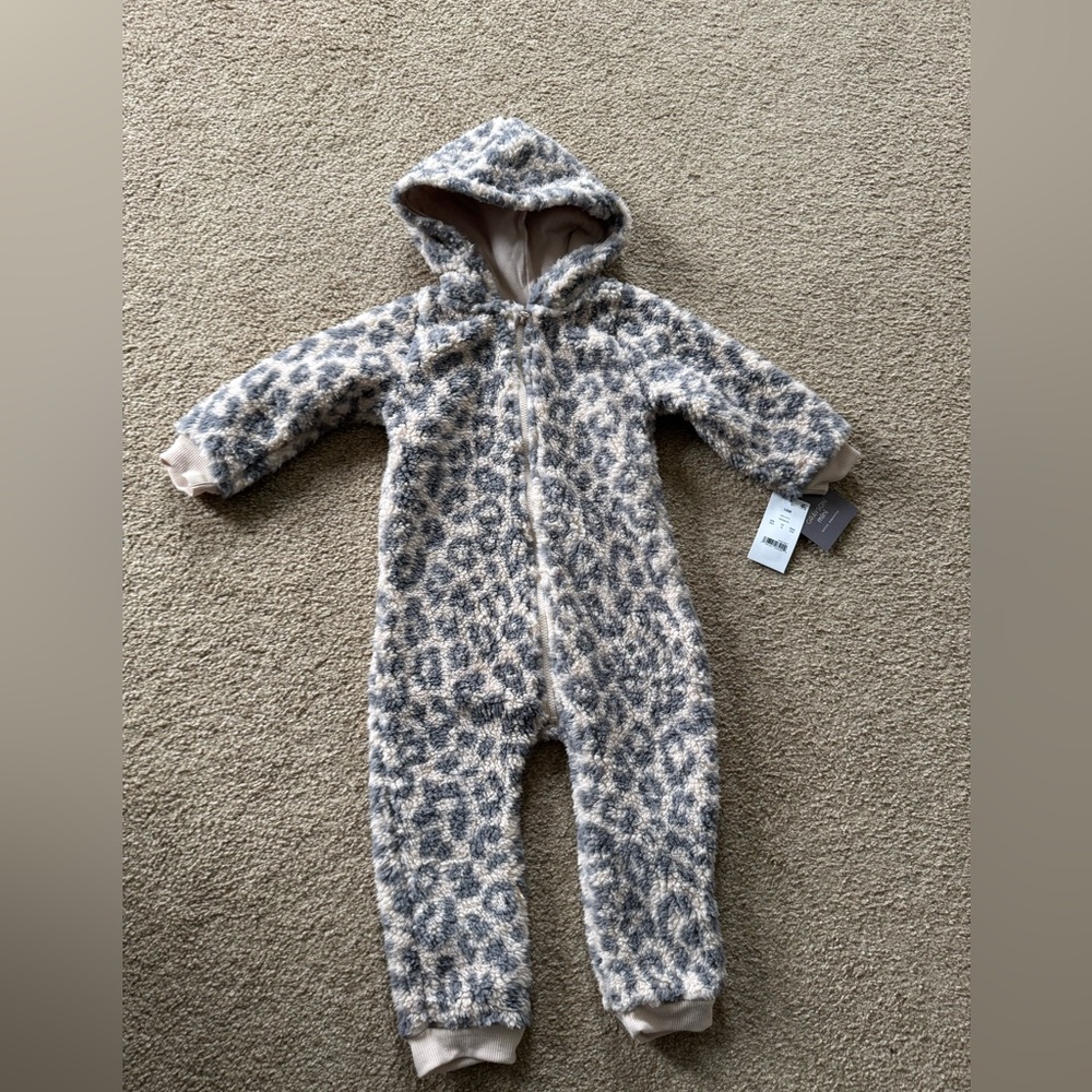 Grayson Mini Cozy Leopard Print Kids One Piece